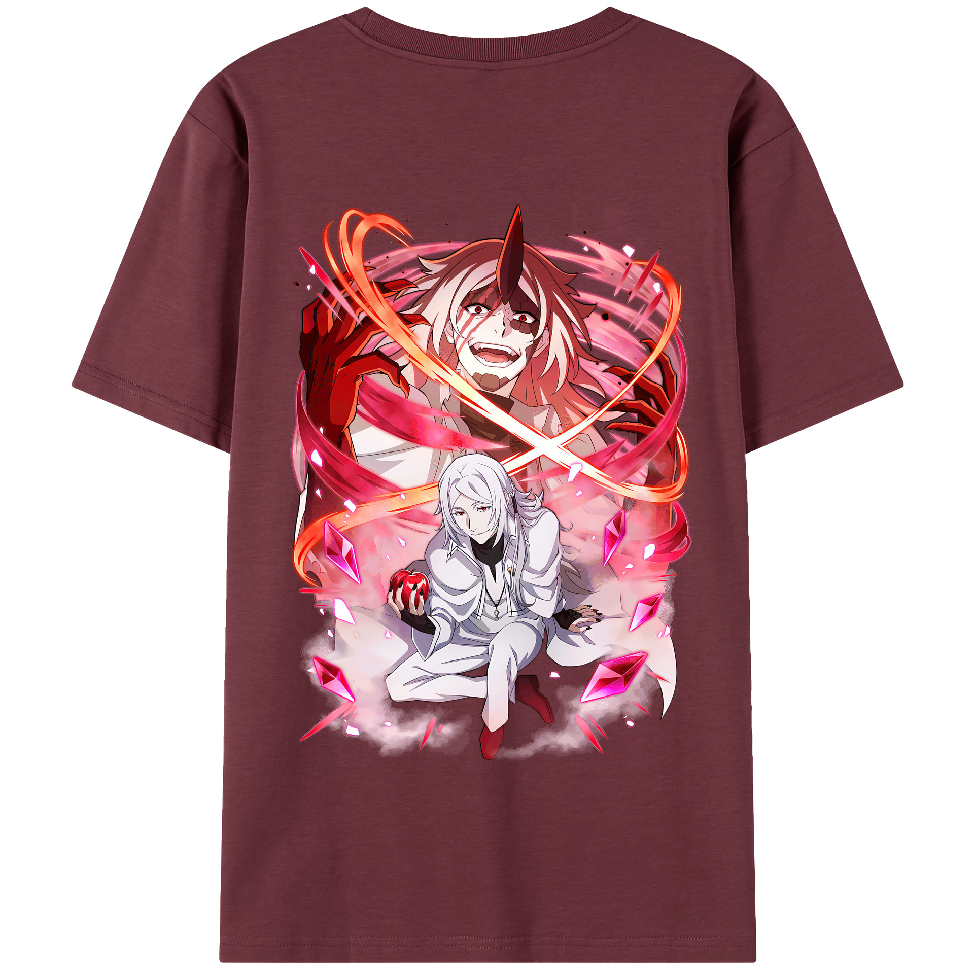 （画像用） 文豪ストレイドッグス Bungo Stray Dogs 綿100％半袖Tシャツ（背面プリント）